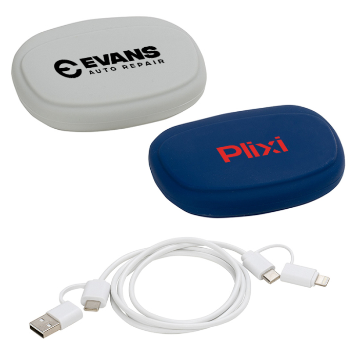 Stow N Go Personalized 4-in-1 60W PD 39 Inch Data and Fast Charging Cables