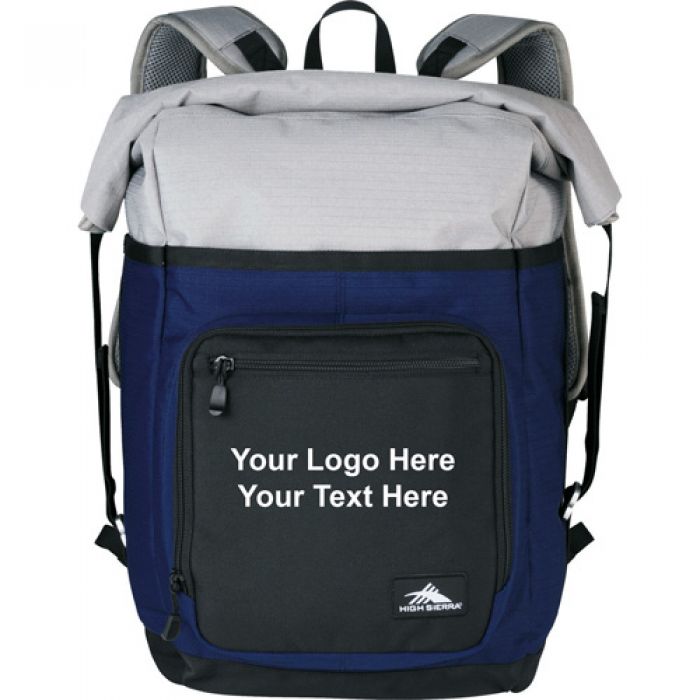 Custom Printed High Sierra Tethur Rolltop Compu-Backpacks