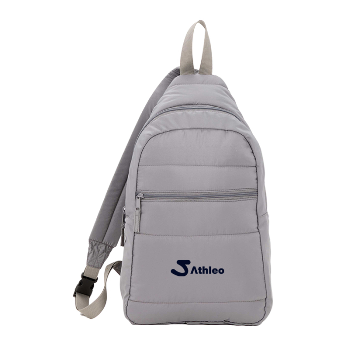 Imprinted Puffer Recycled Sling Backpacks