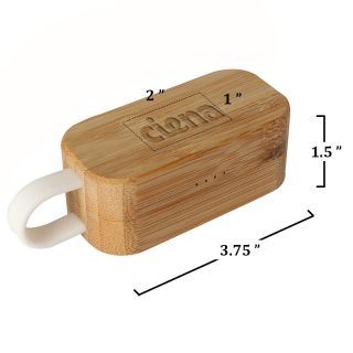 Tws Earbuds in Bamboo Charging Case