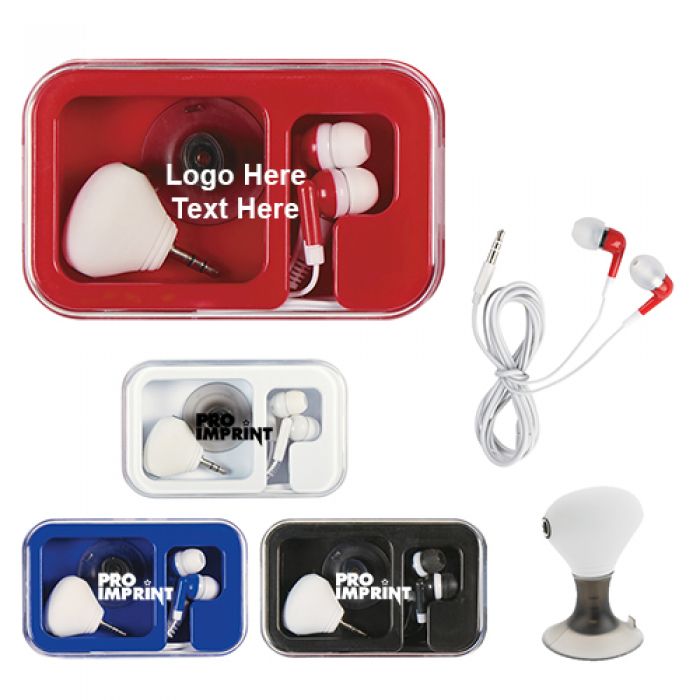 Personalized Ear Buds and Phone Stand Kit