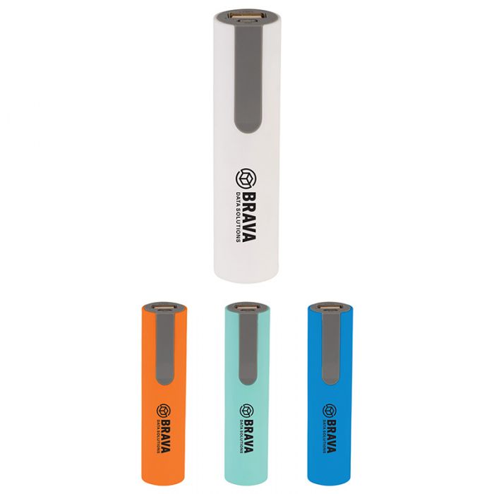 Custom Printed Jinn Rubber Coated Power Banks - 2200 mAh