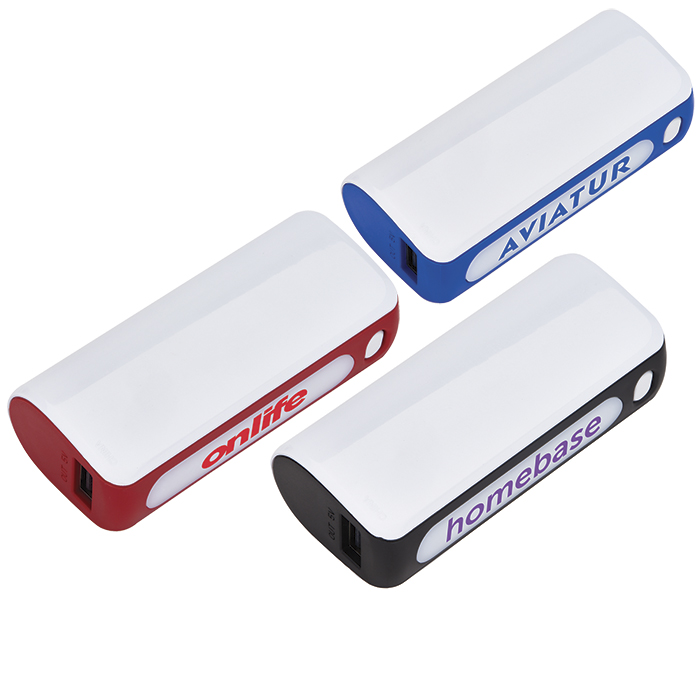 Custom Imprinted 2200 mAh UL Certified Castor Power Banks
