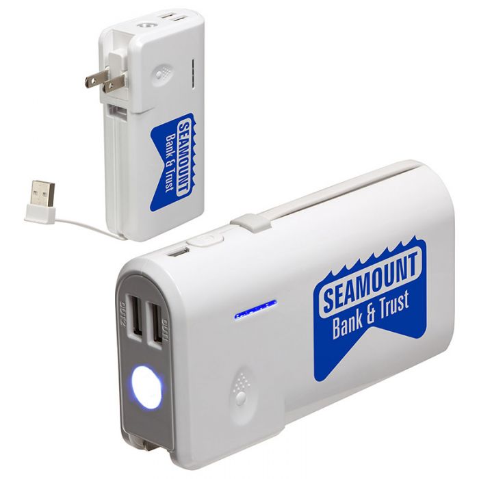 Custom Imprinted 9000 mAh AC-to-USB Power Banks