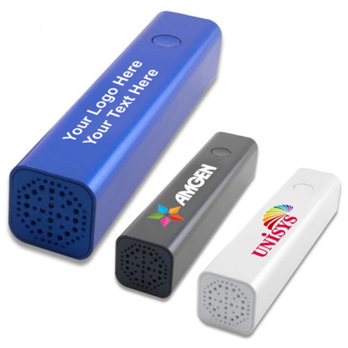 Logo Imprinted Power Banks with Bluetooth Speaker-2200 mAh