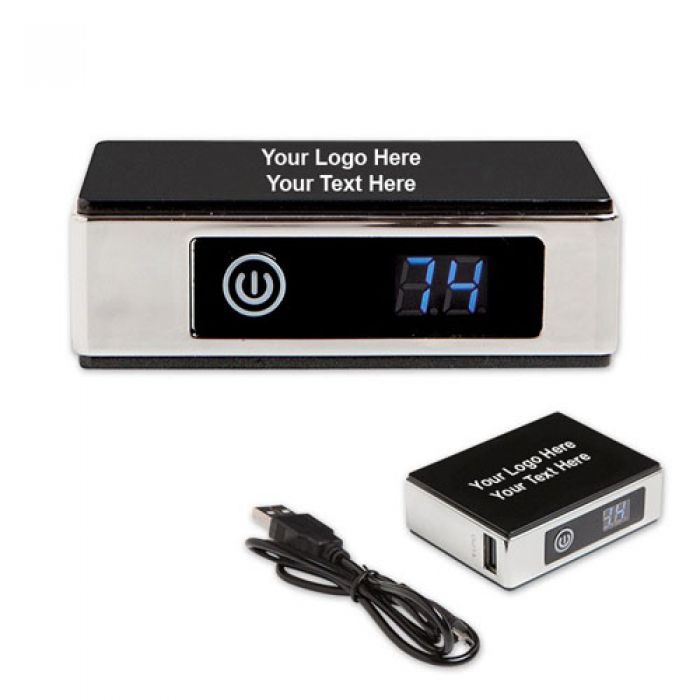 Logo Imprinted Power Banks with Digital Display-5000 mAh