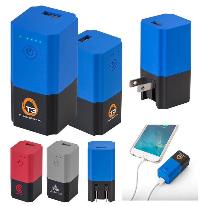 Personalized 2600 mAh Cupertino Wall Charger Power Banks