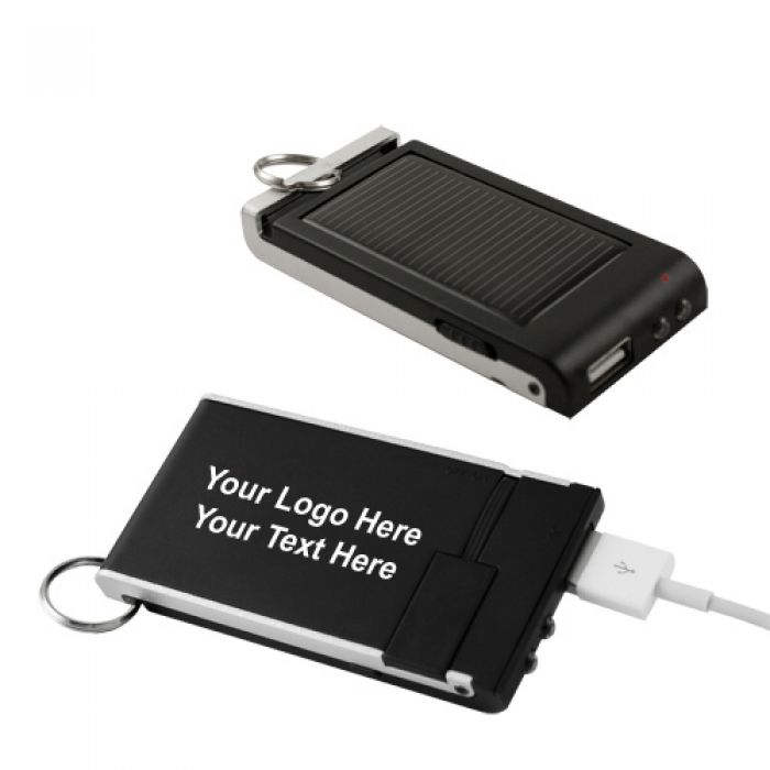 Promotional Emergency Solar Chargers with Flashlight and Keychain