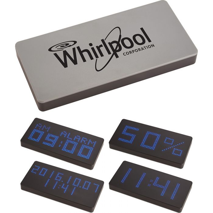 Promotional LED Display 8000 mAh Power Banks with Clock