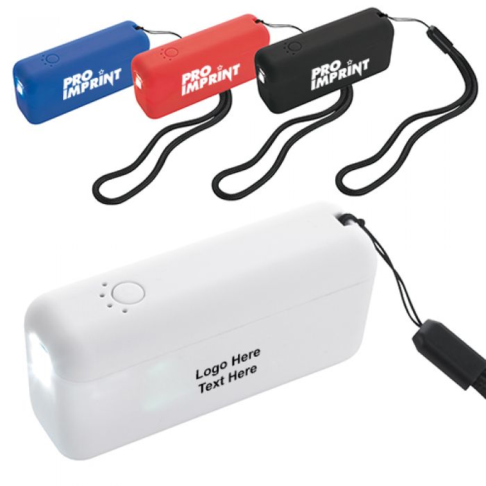 Promotional Trim Power Banks with Flashlight-2200 mAh