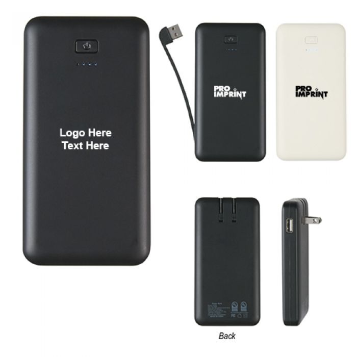 Promotional UL Listed USB A/C Adapter Slim Power Banks - 3000 mAh