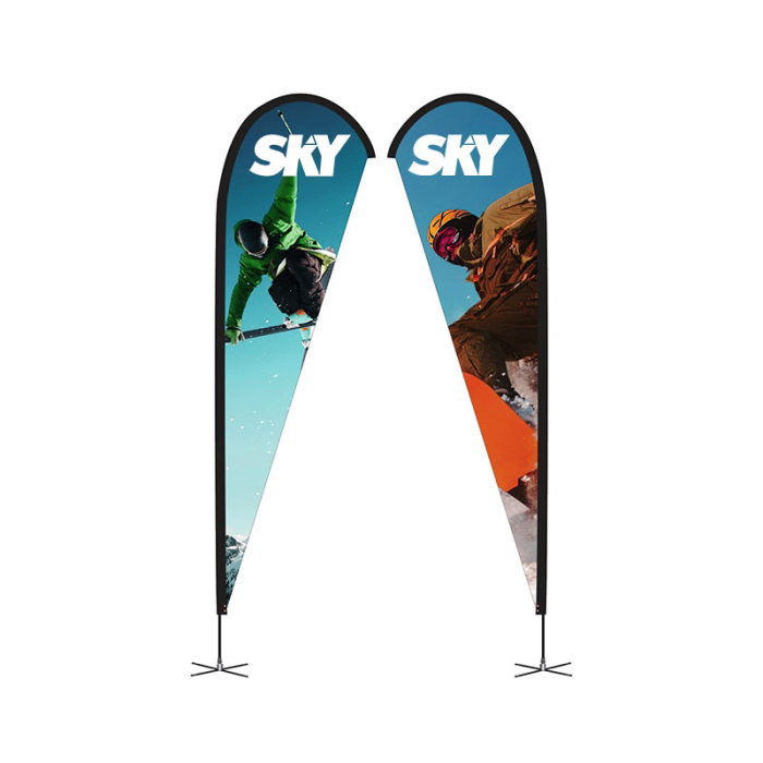 Custom Display Splash 15 ft Double-Sided Teardrop Flags