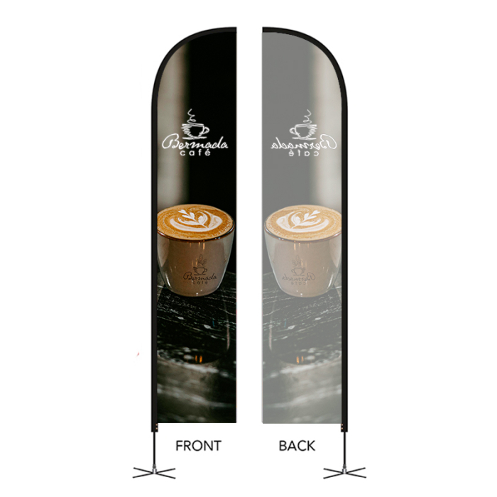 Custom Imprinted Display Splash 15 ft Single-Sided Feather Flags