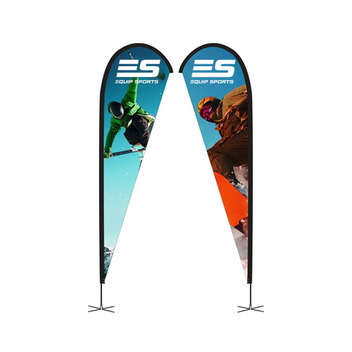 Custom Imprinted Display Splash 9 ft Double-Sided Teardrop Flags