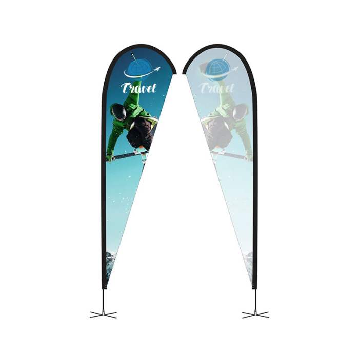 Custom Printed Display Splash 15 ft Single-Sided Teardrop Flags