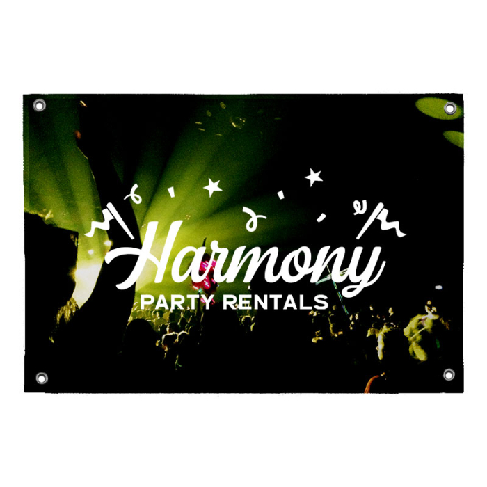 Imprinted 36 x 24 Inch Grommeted Tapestries