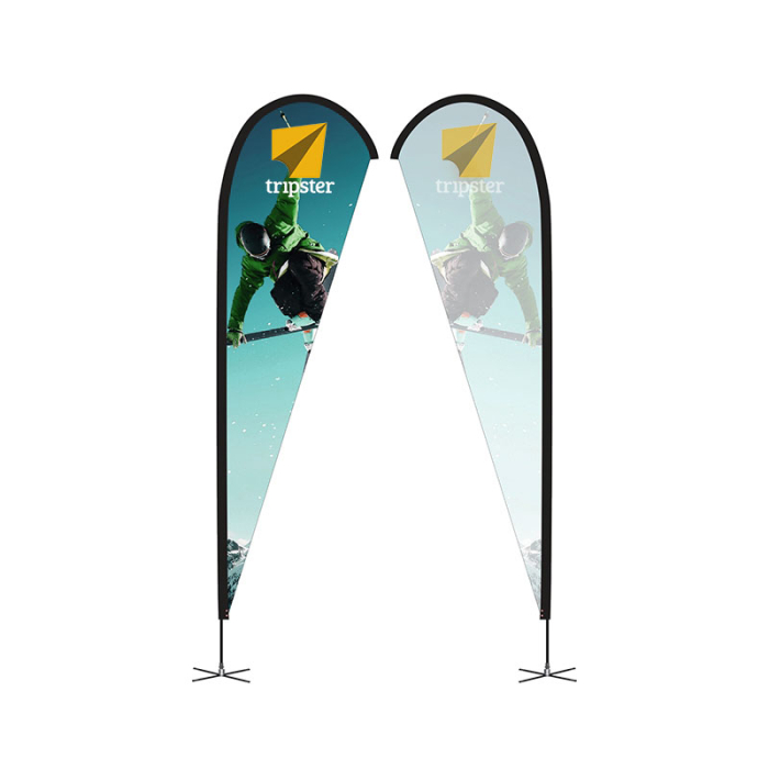 Imprinted Display Splash 13 ft Single-Sided Teardrop Flags