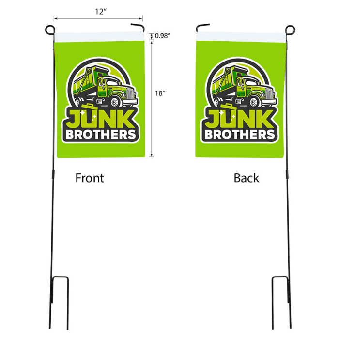 Imprinted Display Splash Garden Flags - Double Sided