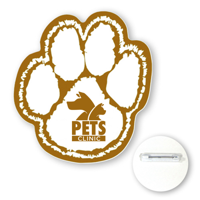 15 to 15.9 Sq In Custom Shaped Full Color Plastic Button Badges