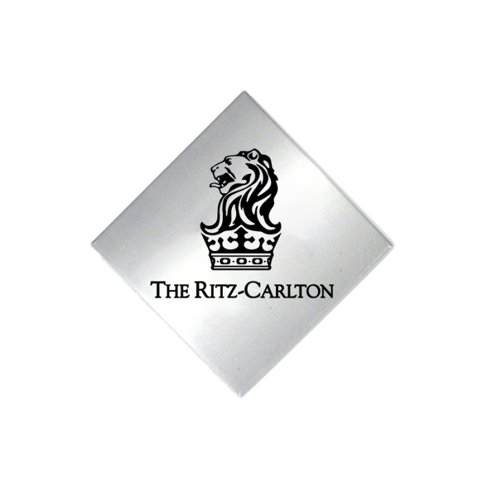 2 1/2 Inch Promotional Diamond Shape Buttons with Safety Pins