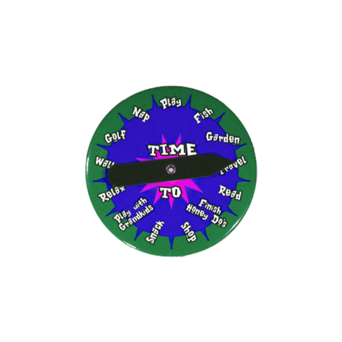 2 1/2 Inch Promotional Round Spinner Buttons Full Color