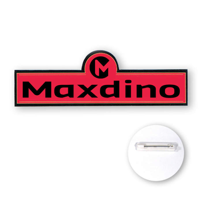 5 to 5.9 Sq In Custom Shaped Full Color Plastic Button Badges