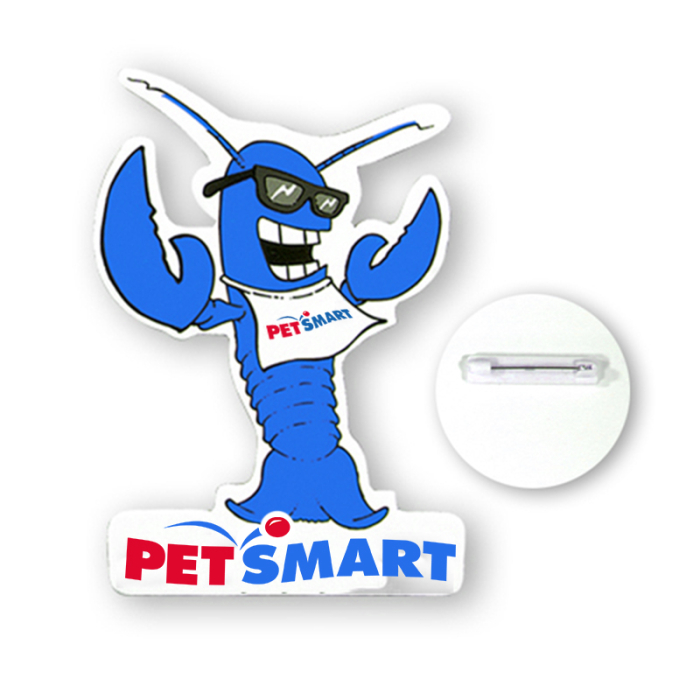 6 to 6.9 Sq In Custom Shaped Full Color Chipboard Buttons