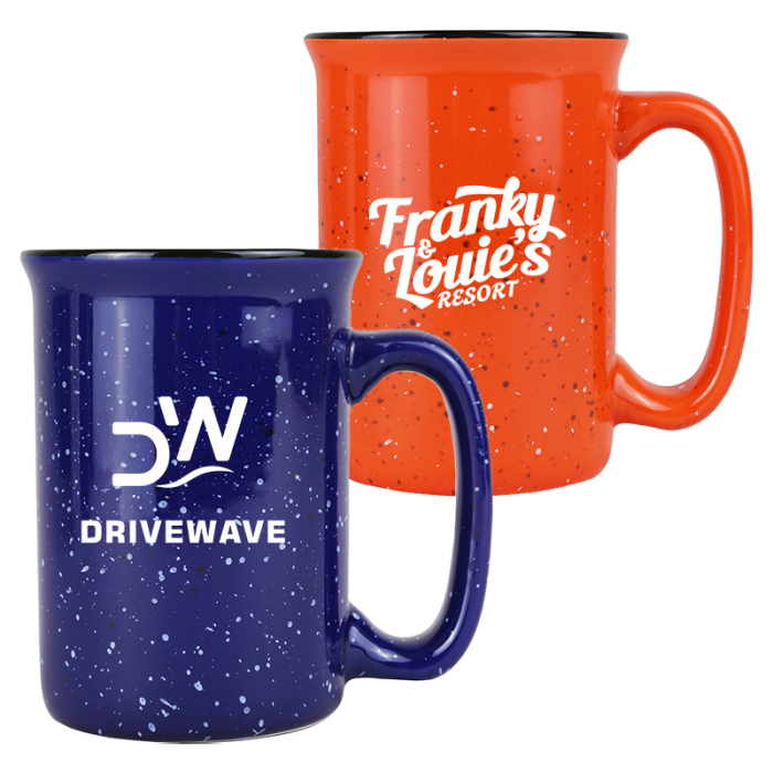 13 Oz Customized Tall Speckle-It Ceramic Camping Mugs