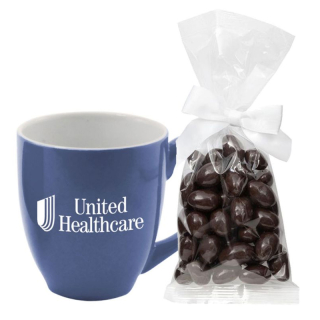 14 Oz Ceramic Mugs with Mug Drop of Dark Chocolate Almonds