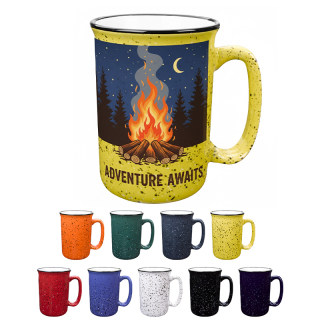14 Oz Full Color Tall Campfire Mugs