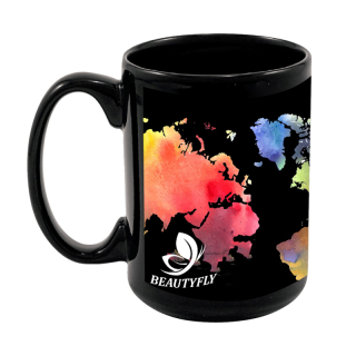 15 Oz Black Stoneware Magna Mugs