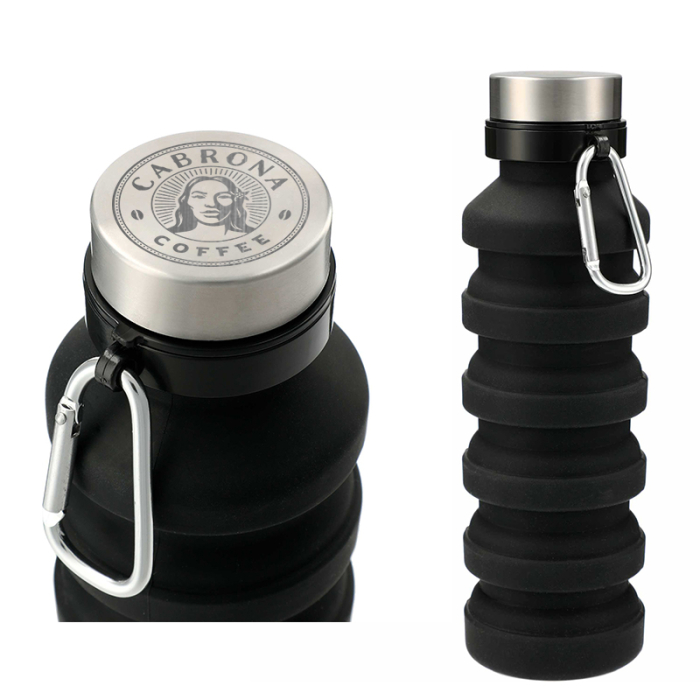 18 Oz Imprinted Zigoo Silicone Collapsible Bottles