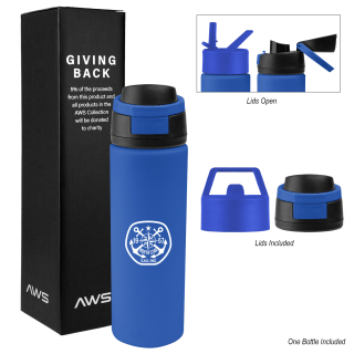 24 Oz AWS Pop Sip Recycled Stainless Steel Bottle...