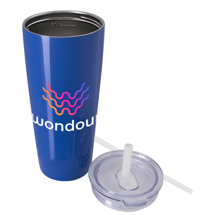 Custom 30 Oz Builtin Straw Vacuum Tumblers