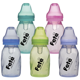 4 Oz Assorted Color Evenflo Baby Bottles