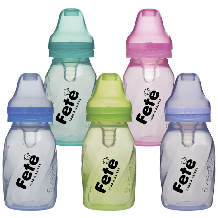 Custom Printed 4 Oz Assorted Color Evenflo Baby Bottles