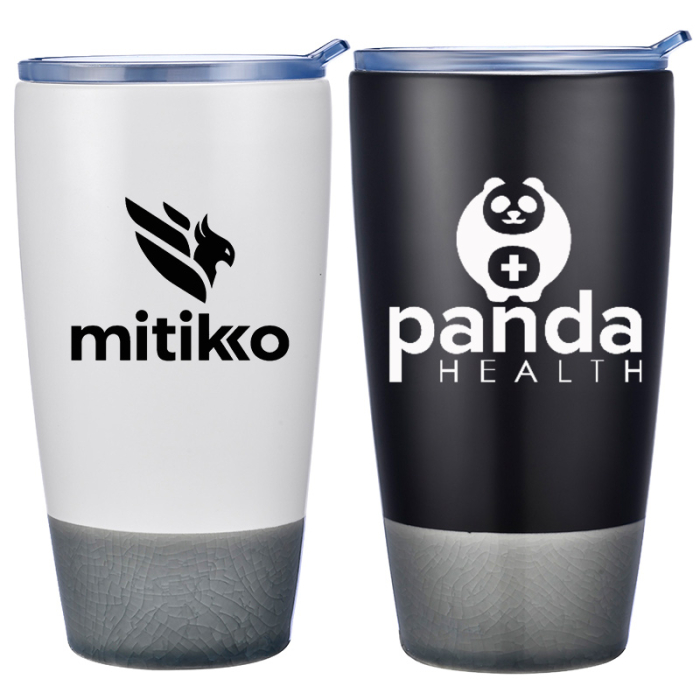 Custom Printed Fortuna 12 Ounce Double Wall Ceramic Tumblers