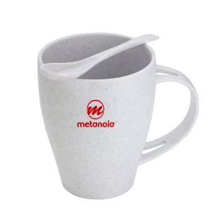 Sip N Stir 12 Oz Bamboo/Polypropylene Mugs with...