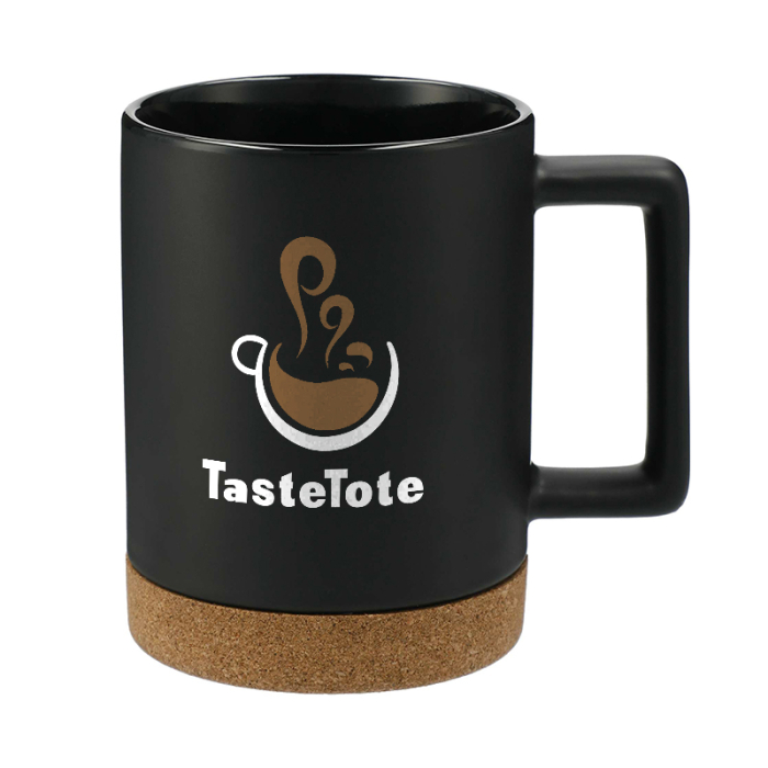 Customized Bates 15 Oz Ceramic Mugs with Cork Base