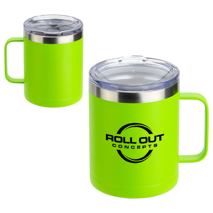 Customized Ceva 14 Ounce Copper Coated and Powder Coated Insulated Mugs