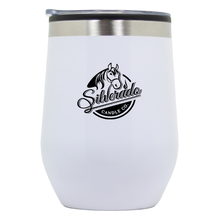 Imprinted 10 Oz Stainless Steel Double Walled Stemless Wine Goblets with PP Liner