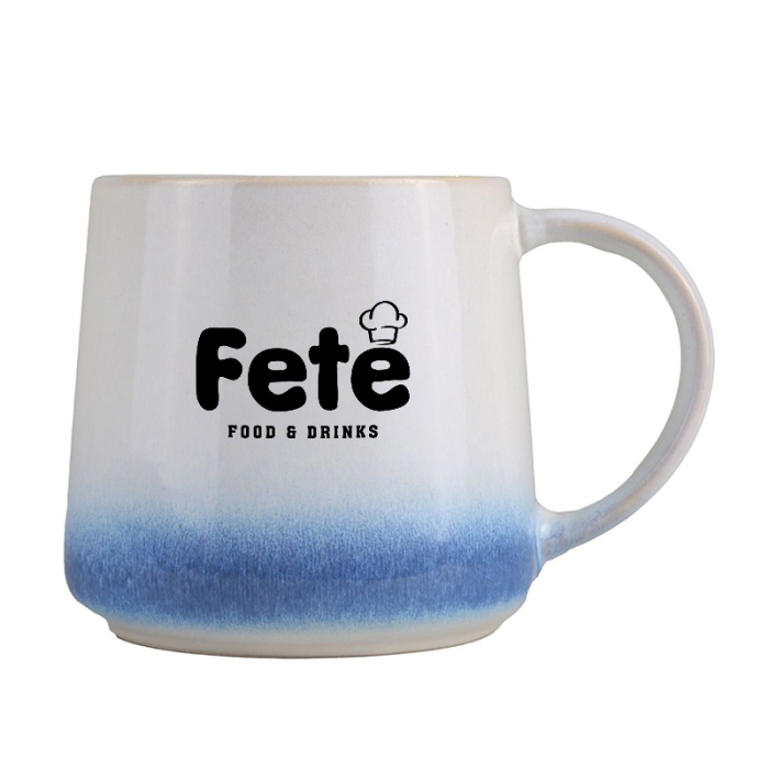 Imprinted 16 Oz Richmond Reactive Glaze Ceramic Mugs
