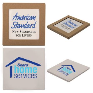 Logo Square Absorbent Stone Coasters