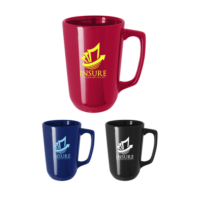 Personalized 14 Oz Square Handle Mugs