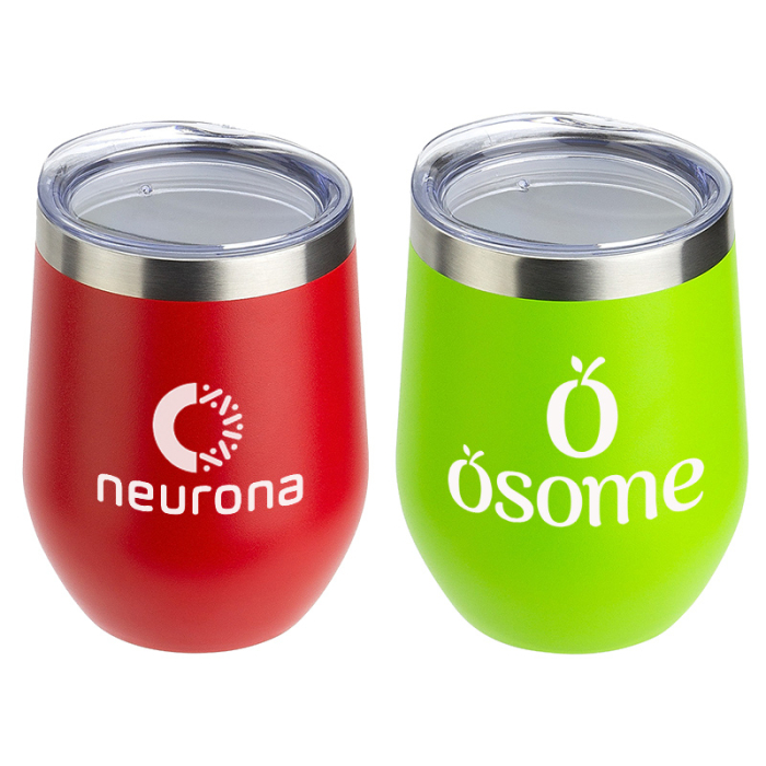 Personalized Pero 12 Ounce Copper Lined and Powder Coated Insulated Goblets