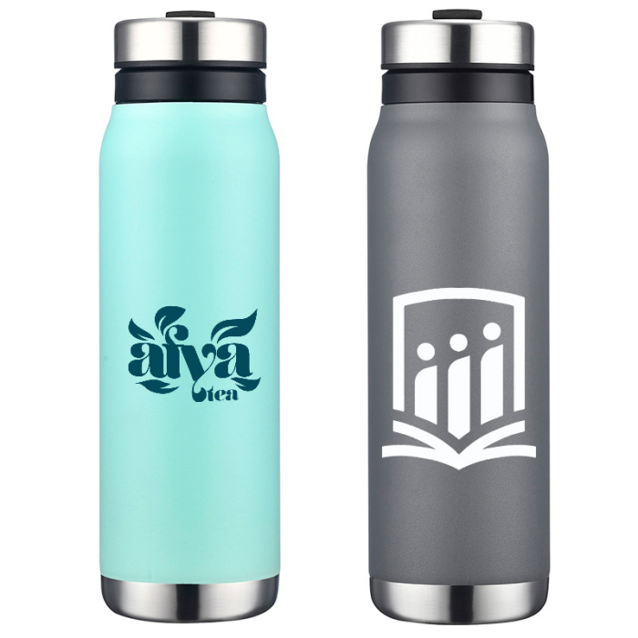 Personalized Turin 20 Ounce Vacuum Insulated Bottles with Twist Caps