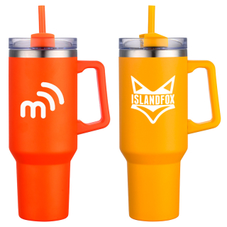 Genoa 40 Ounce Vacuum Insulated Travel Mugs with...