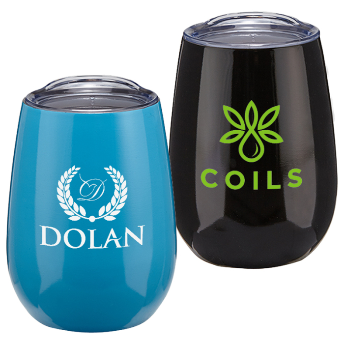 Promotional Vino Stainless Steel Stemless Wine Glasses