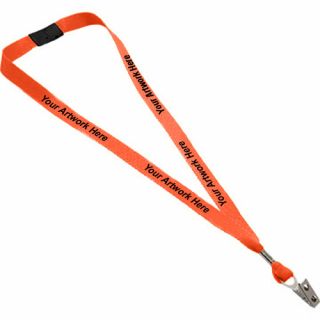 0.625 Inch Customized Neon Polyester Web Lanyards