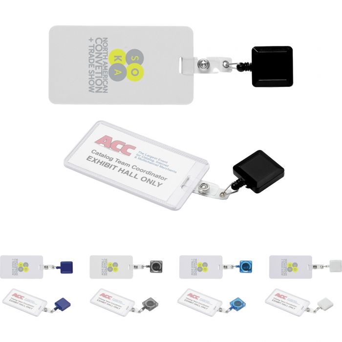 Personalized Easy To Go Square Badge Holders